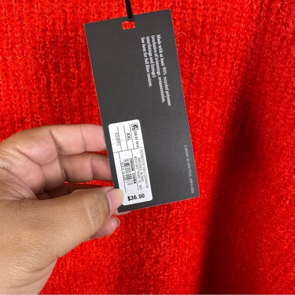 Future Collective | Vibrant Red Women's Crew Neck Sweater - Picture 4 of 7